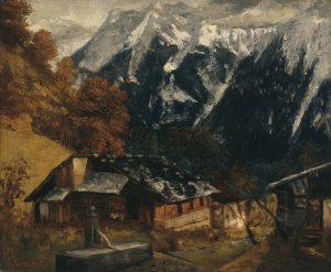 An Alpine Scene by Gustave Courbet Oil Painting