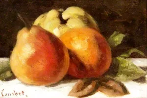 Apple, Pear and Orange by Gustave Courbet - Oil Painting Reproduction