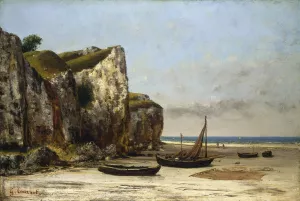 Beach in Normandy by Gustave Courbet Oil Painting