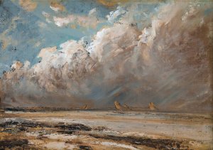 Beach in Normandy by Gustave Courbet Oil Painting