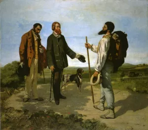 Bonjour, Monsieur Courbet by Gustave Courbet - Oil Painting Reproduction