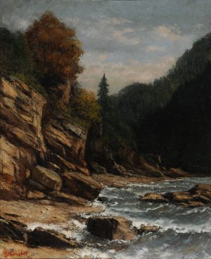Bords du lac Leman by Gustave Courbet Oil Painting
