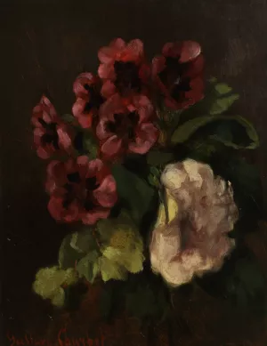 Bouquet de Fleurs by Gustave Courbet - Oil Painting Reproduction