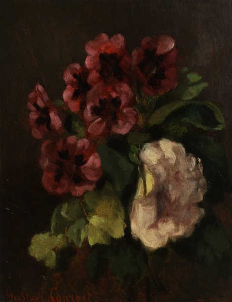Bouquet de Fleurs by Gustave Courbet - Hand-Painted Oil Painting Reproduction