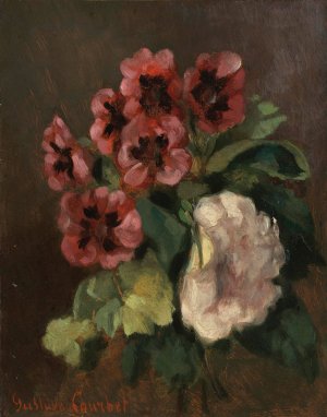 Bouquet Of Flowers by Gustave Courbet Oil Painting