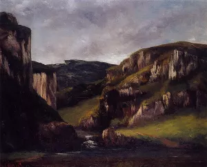 Cliffs Near Ornans painting by Gustave Courbet