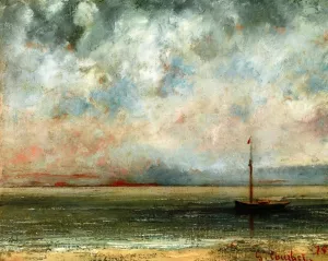 Clouds Over Lake Geneva by Gustave Courbet Oil Painting