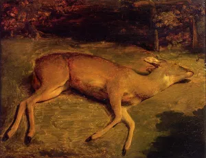 Dead Deer by Gustave Courbet - Oil Painting Reproduction