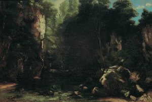Der Schattige Bach by Gustave Courbet Oil Painting