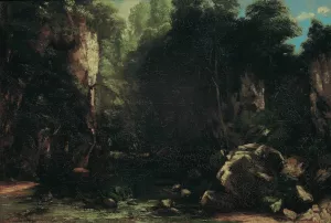 Der Schattige Bach by Gustave Courbet Oil Painting