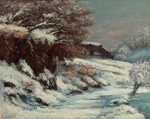 Effet De Neige by Gustave Courbet Oil Painting