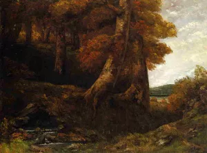 Entering the Forest by Gustave Courbet - Oil Painting Reproduction