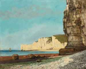 Etretat; Les Falaises Oil painting by Gustave Courbet