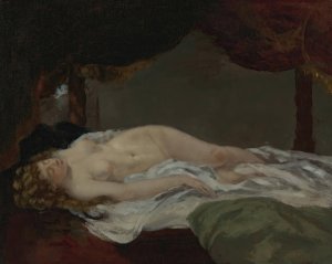 Femme Endormie by Gustave Courbet Oil Painting