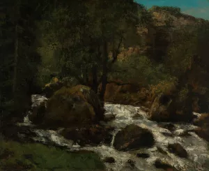 Forest Brook, Jura by Gustave Courbet Oil Painting