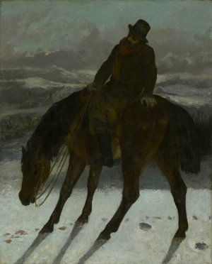 Hunter on Horseback by Gustave Courbet Oil Painting