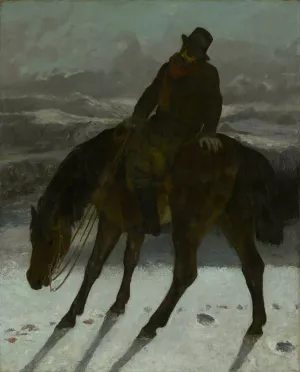 Hunter on Horseback by Gustave Courbet Oil Painting