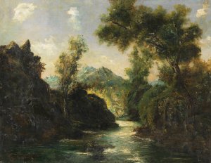In the Swiss Alps by Gustave Courbet Oil Painting