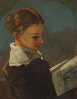 Julieta Courbet A La Edad De Diez Anos by Gustave Courbet Oil Painting