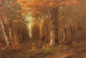 La Foret En Automne by Gustave Courbet Oil Painting