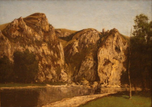 La Meuse a Freyr by Gustave Courbet - Hand-Painted Oil Painting Reproduction