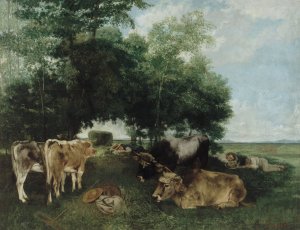 La Sieste Pendant La Saison Des Foins by Gustave Courbet Oil Painting