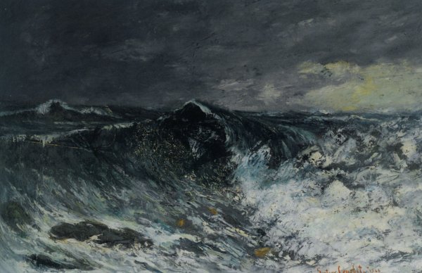 La Vague by Gustave Courbet - Hand-Painted Oil Painting Reproduction