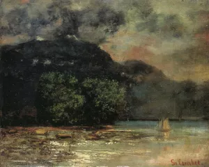 Lake Geneve Before the Storm by Gustave Courbet Oil Painting