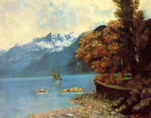 Lake Leman painting by Gustave Courbet