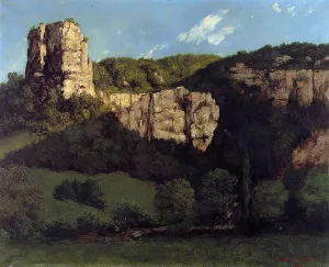 Landscape: Bald Rock in the Valley of Ornans by Gustave Courbet Oil Painting