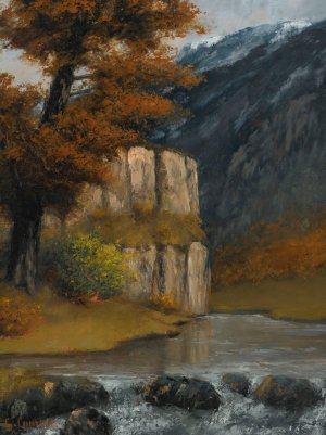 Landscape Near Ornans by Gustave Courbet Oil Painting