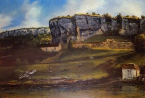 Landscape of the Ornans Region by Gustave Courbet Oil Painting