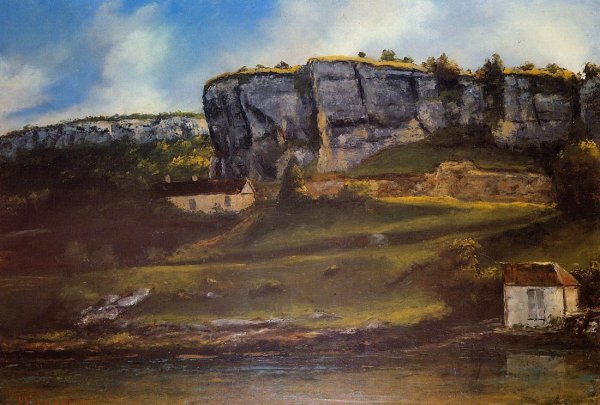 Landscape of the Ornans Region by Gustave Courbet - Hand-Painted Oil Painting Reproduction
