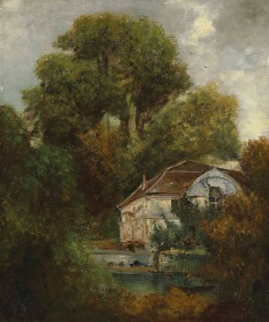 Le Chateau de Beaulieu; pres de Lausanne by Gustave Courbet Oil Painting