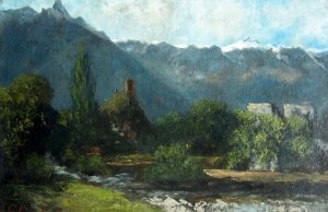 Le Glacier also known as Saillon Valais Oil painting by Gustave Courbet