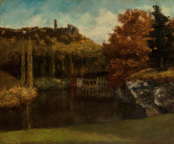 Le Lavoir  by Gustave Courbet - Hand-Painted Oil Painting Reproduction