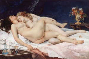 Le sommeil by Gustave Courbet Oil Painting