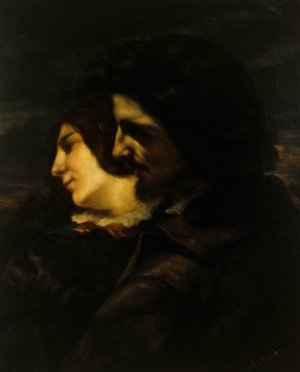 Les amants dans la campagne by Gustave Courbet Oil Painting