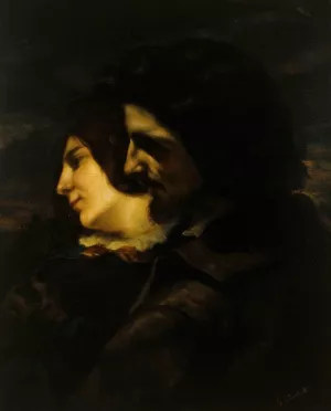 Les amants dans la campagne by Gustave Courbet Oil Painting
