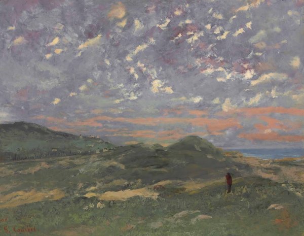 Les Dunes De Deauville  by Gustave Courbet - Hand-Painted Oil Painting Reproduction