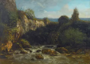 Les Gorges De La Loue by Gustave Courbet Oil Painting