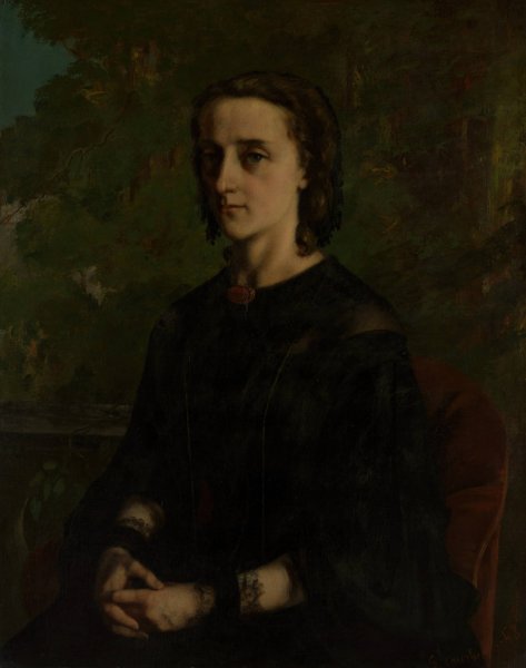 Madame Frederic Breyer  by Gustave Courbet - Hand-Painted Oil Painting Reproduction