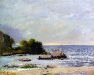 Marine de Saint Aubin Oil painting by Gustave Courbet