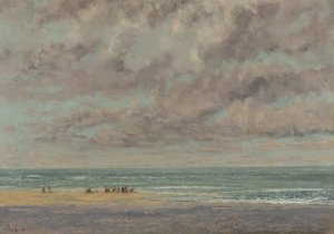 Marine, Les equilleurs by Gustave Courbet Oil Painting