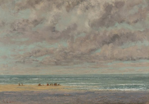 Marine, Les equilleurs by Gustave Courbet - Hand-Painted Oil Painting Reproduction