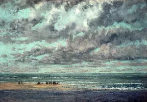 Marine--Les Equilleurs Oil painting by Gustave Courbet