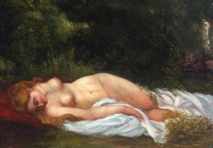Nu Couche by Gustave Courbet Oil Painting