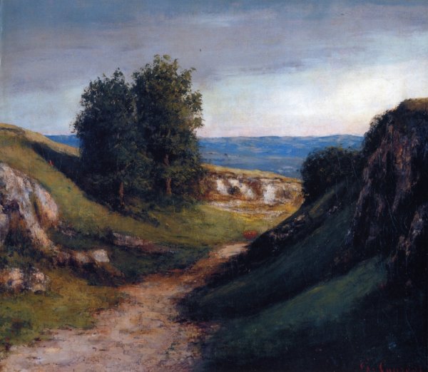 Path to the Sea by Gustave Courbet - Hand-Painted Oil Painting Reproduction