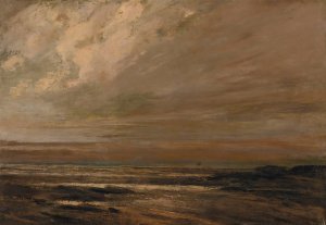 Paysage Marin, Environs De Trouville by Gustave Courbet Oil Painting