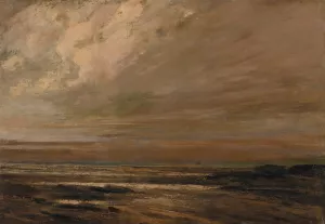 Paysage Marin, Environs De Trouville by Gustave Courbet Oil Painting